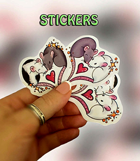 PET RAT HANDMADE STICKERS